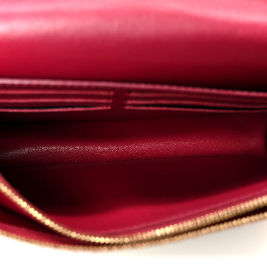 Louis Vuitton Monogram Flore Chain Wallet Fuchsia