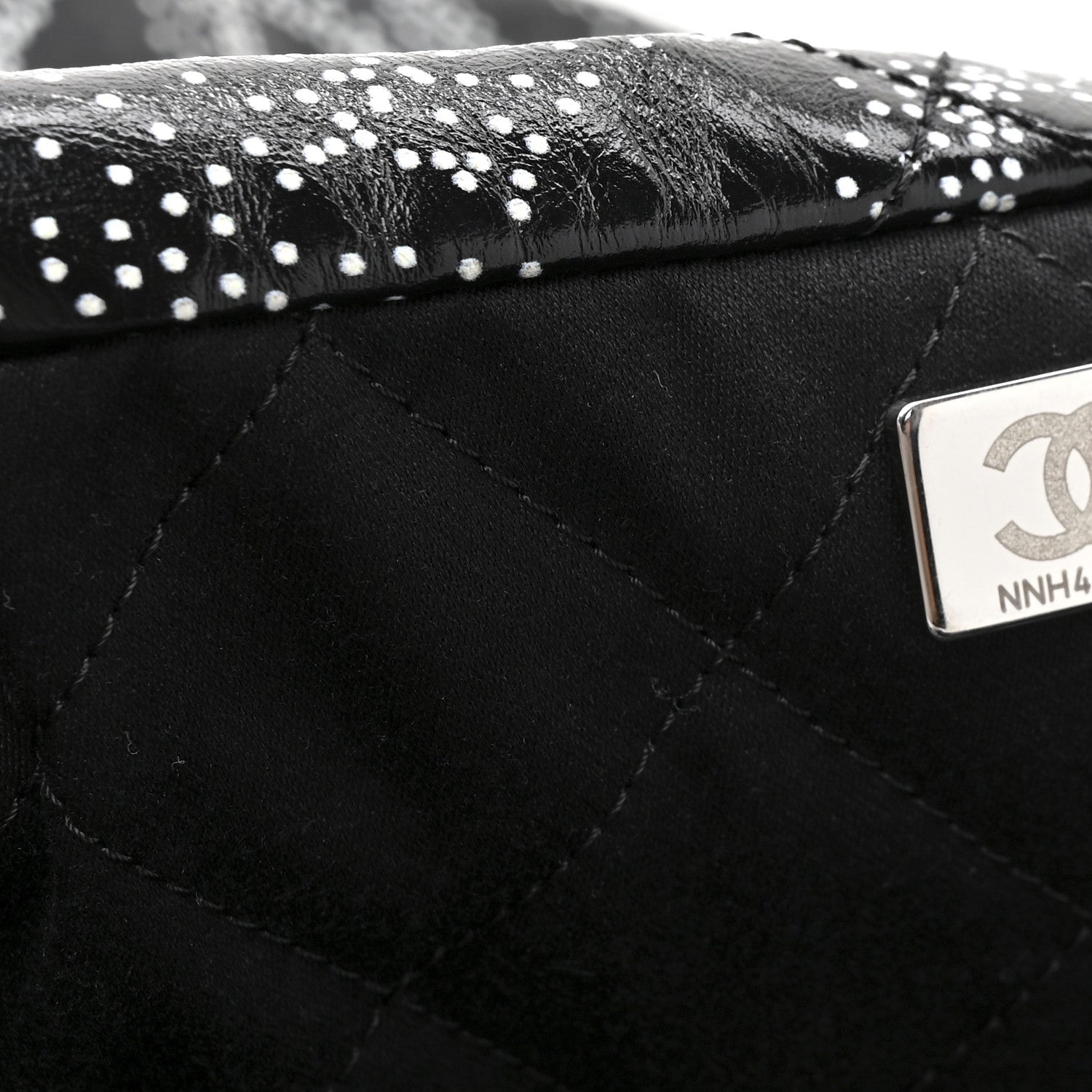 Chanel Printed Calfskin Quilted Chanel 22 Black