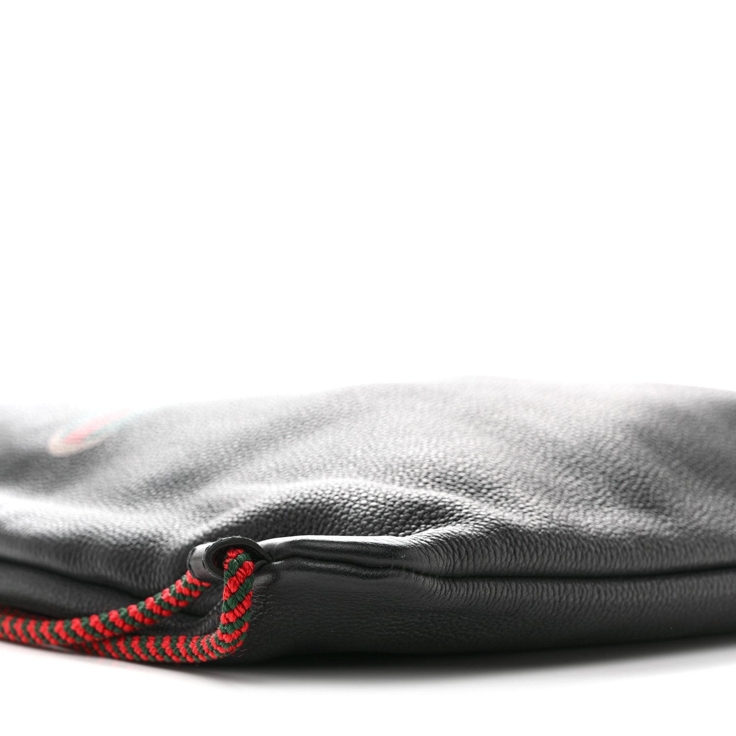 Gucci Calfskin Logo Drawstring Backpack Black
