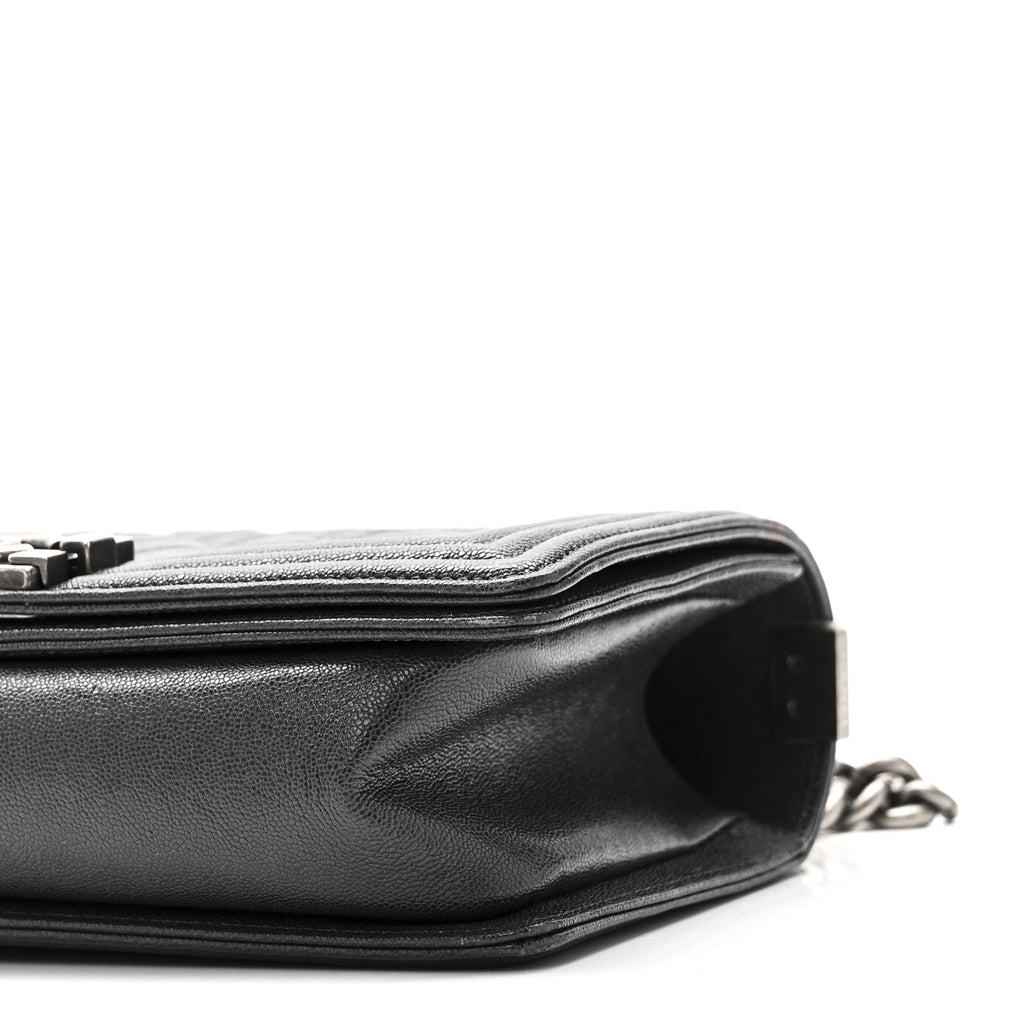 Chanel Caviar Quilted Medium Boy Flap Charcoal
