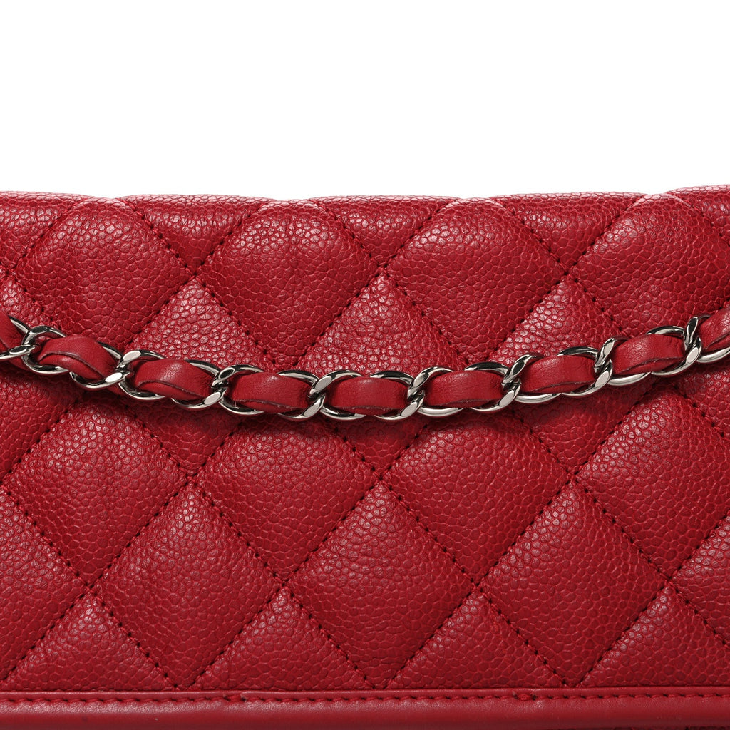 Chanel Caviar Quilted Medium French Riviera Flap Red