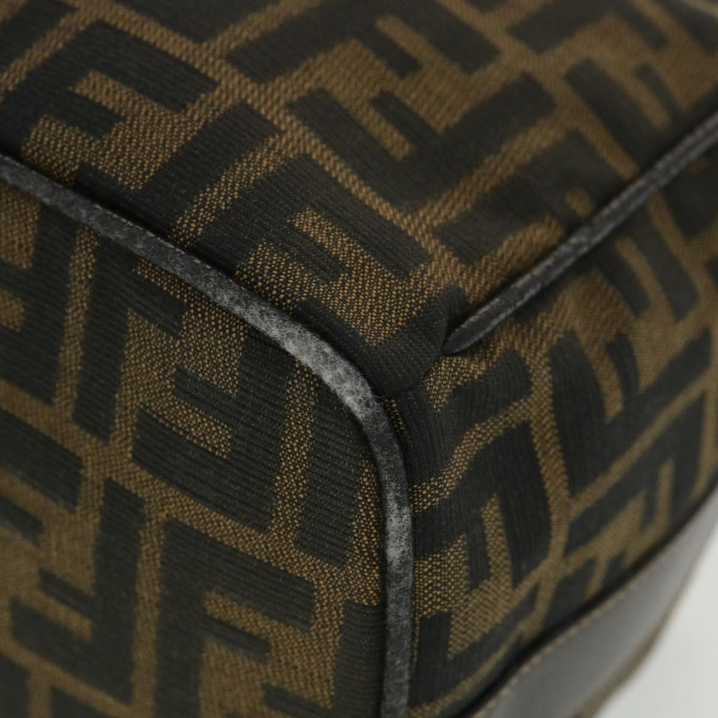 FENDI Zucca Canvas Vanity Cosmetic Pouch Black Brown  37617