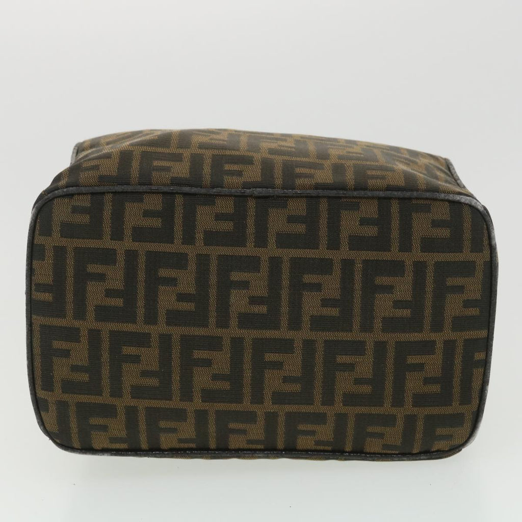FENDI Zucca Canvas Vanity Cosmetic Pouch Black Brown  37617