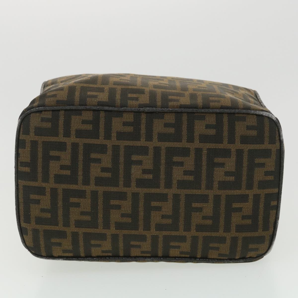 FENDI Zucca Canvas Vanity Cosmetic Pouch Black Brown  37617