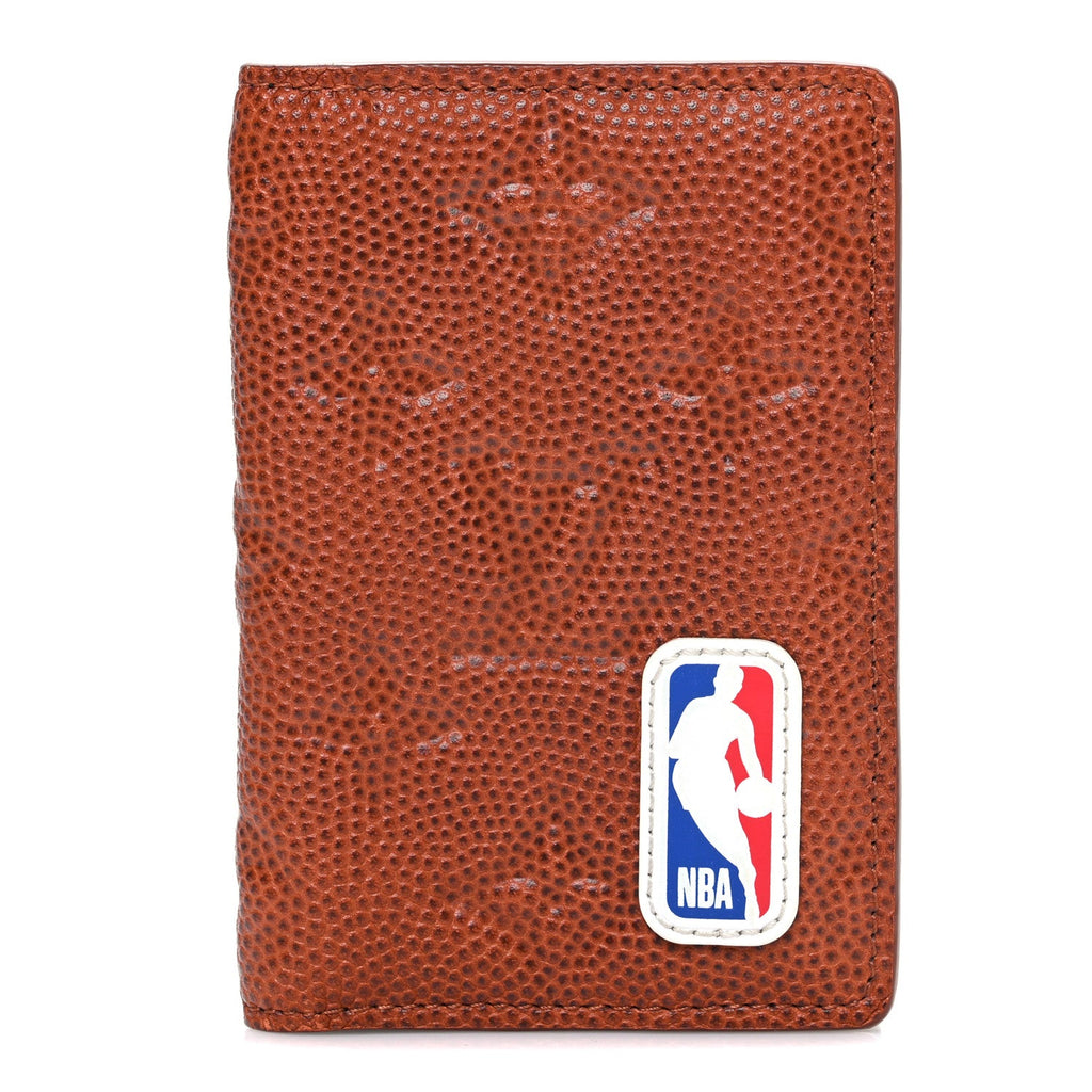 Louis Vuitton X NBA Grained Calfskin Monogram Pocket Organizer Brick Orange