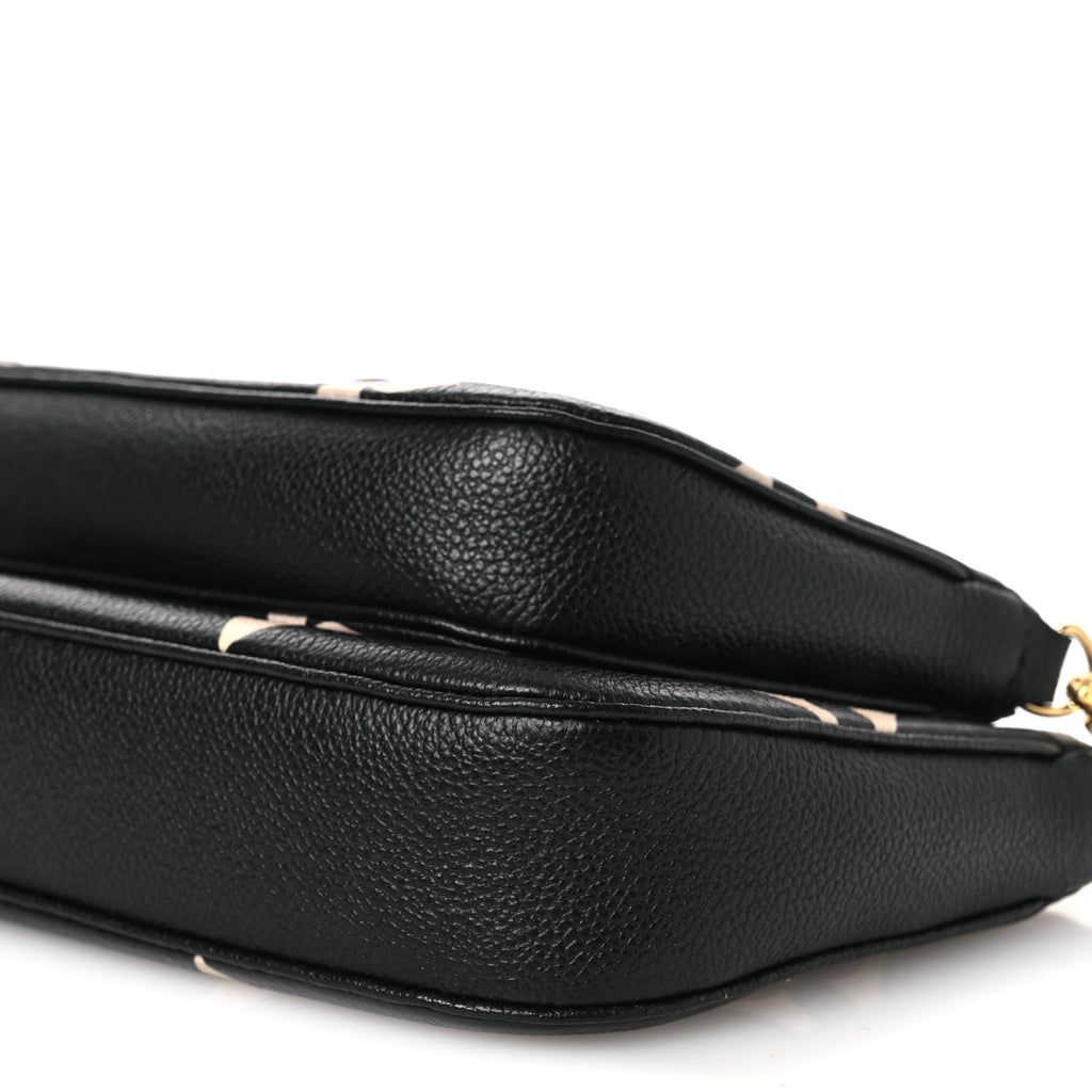 Louis Vuitton Empreinte Monogram Giant Multi Pochette Accessories Black Beige
