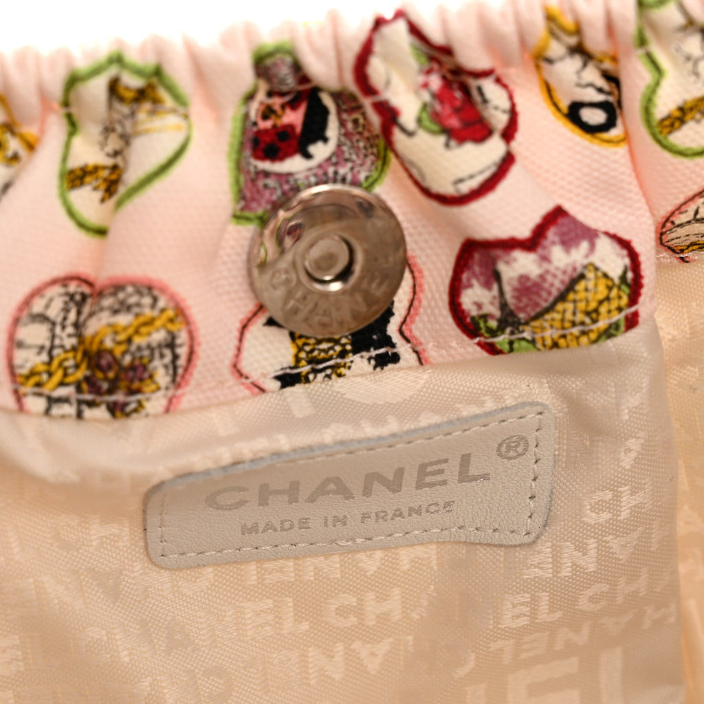 Chanel Canvas Coco Hearts Shoulder Bag Pink