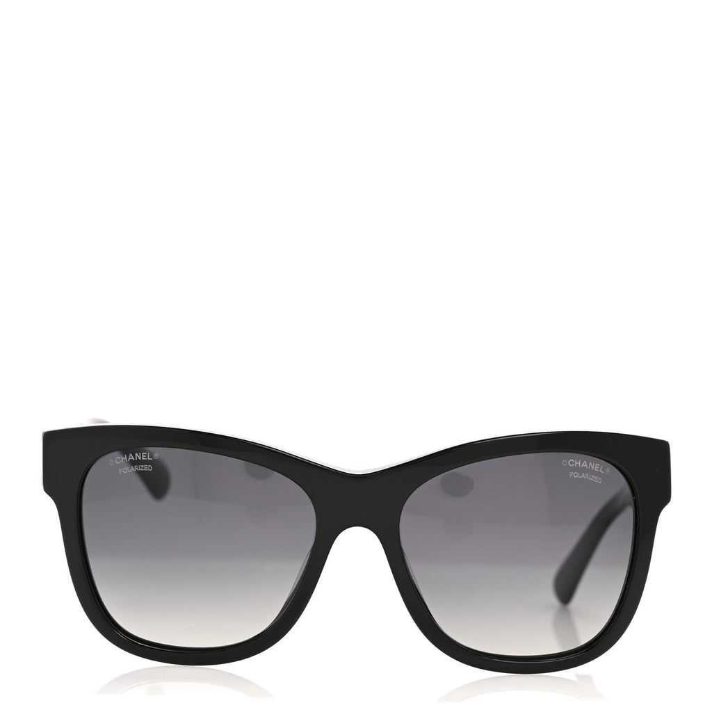 Acetate Polarized Square CC Sunglasses 5380 Black