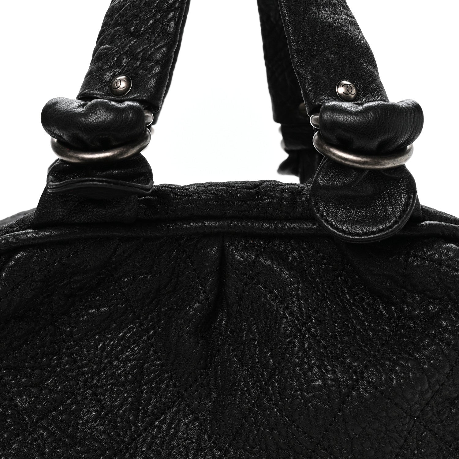 Chanel Distressed Lambskin Le Marais Bowler Black