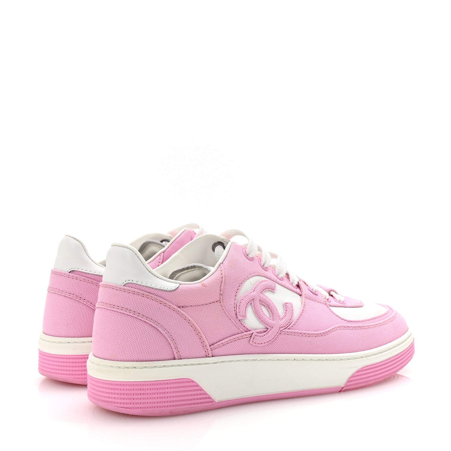 Cotton Sneakers 39 Pink White