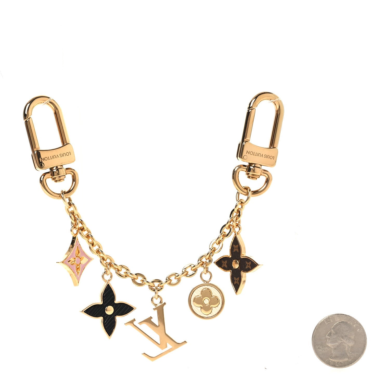 Louis Vuitton Monogram Spring Street Bag Charm Key Holder Gold