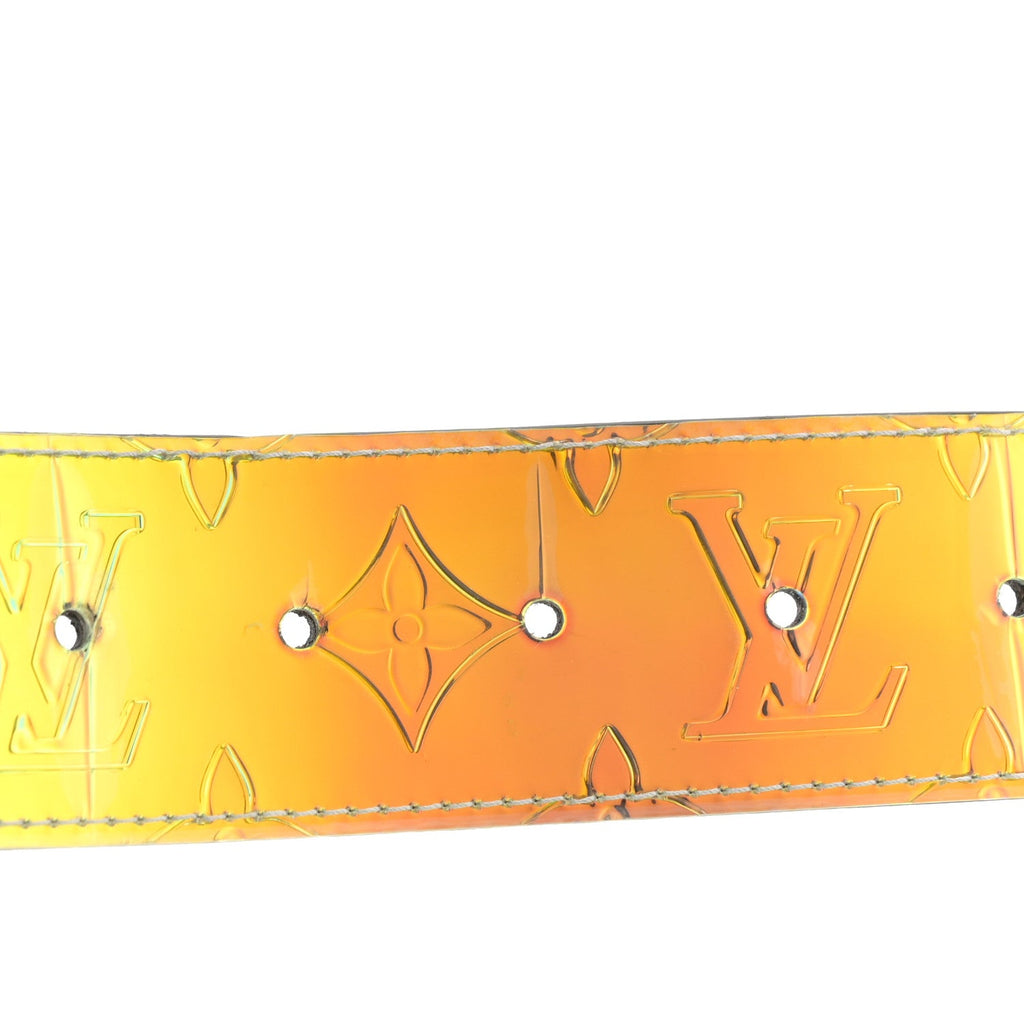 Louis Vuitton PVC Monogram 40mm LV Initiales Reversible Belt 85 34 Iridescent Prism