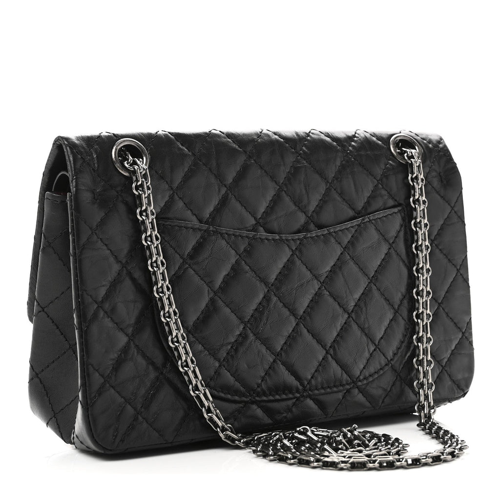 Chanel Aged Calfskin Quilted 2.55 Reissue 225 Flap Black