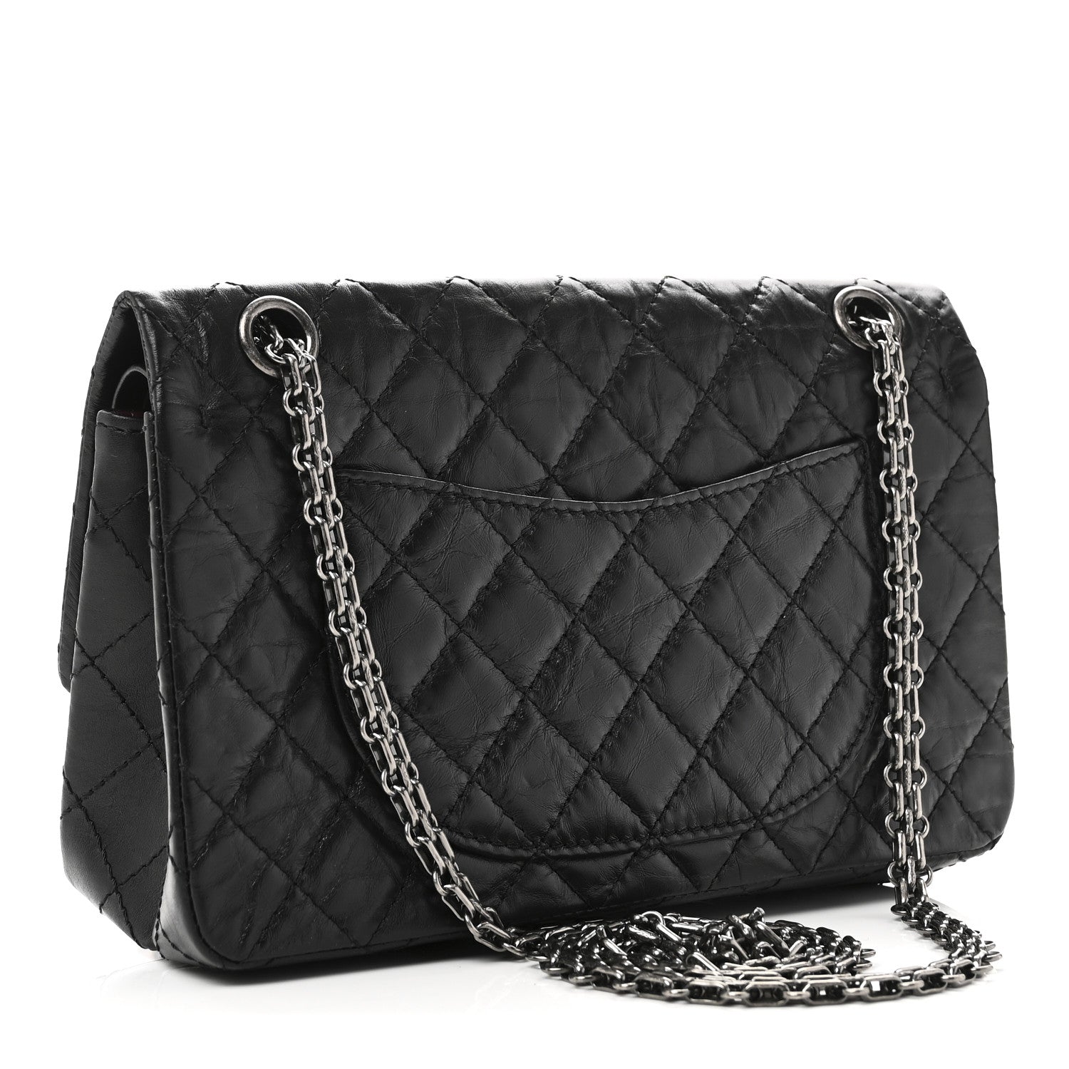 Chanel Aged Calfskin Quilted 2.55 Reissue 225 Flap Black