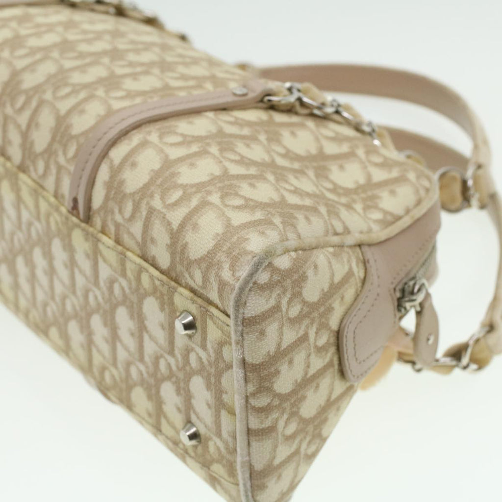 CHRISTIAN DIOR trotter romantic Flower Shoulder Bag Beige 03-BO-1025  37747