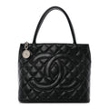 Chanel Caviar Quilted Medallion Tote Black