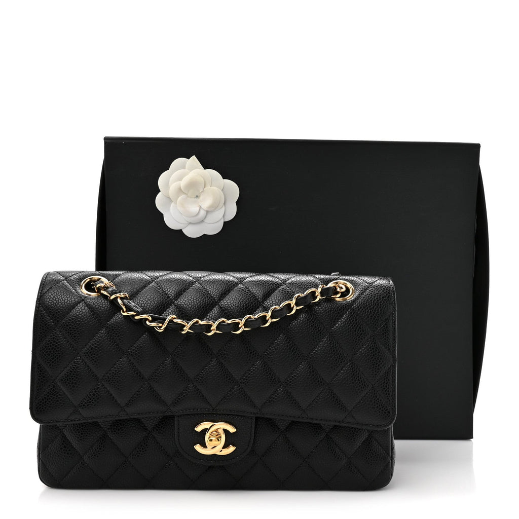 Chanel Caviar Quilted Medium Double Flap Black