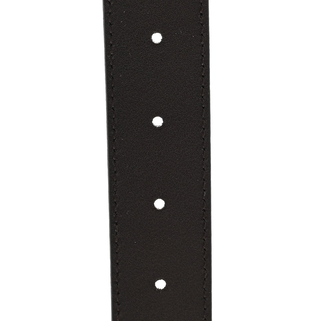 Gucci Plutone Calfskin Plaque GG 30mm Belt 85 34 Cocoa