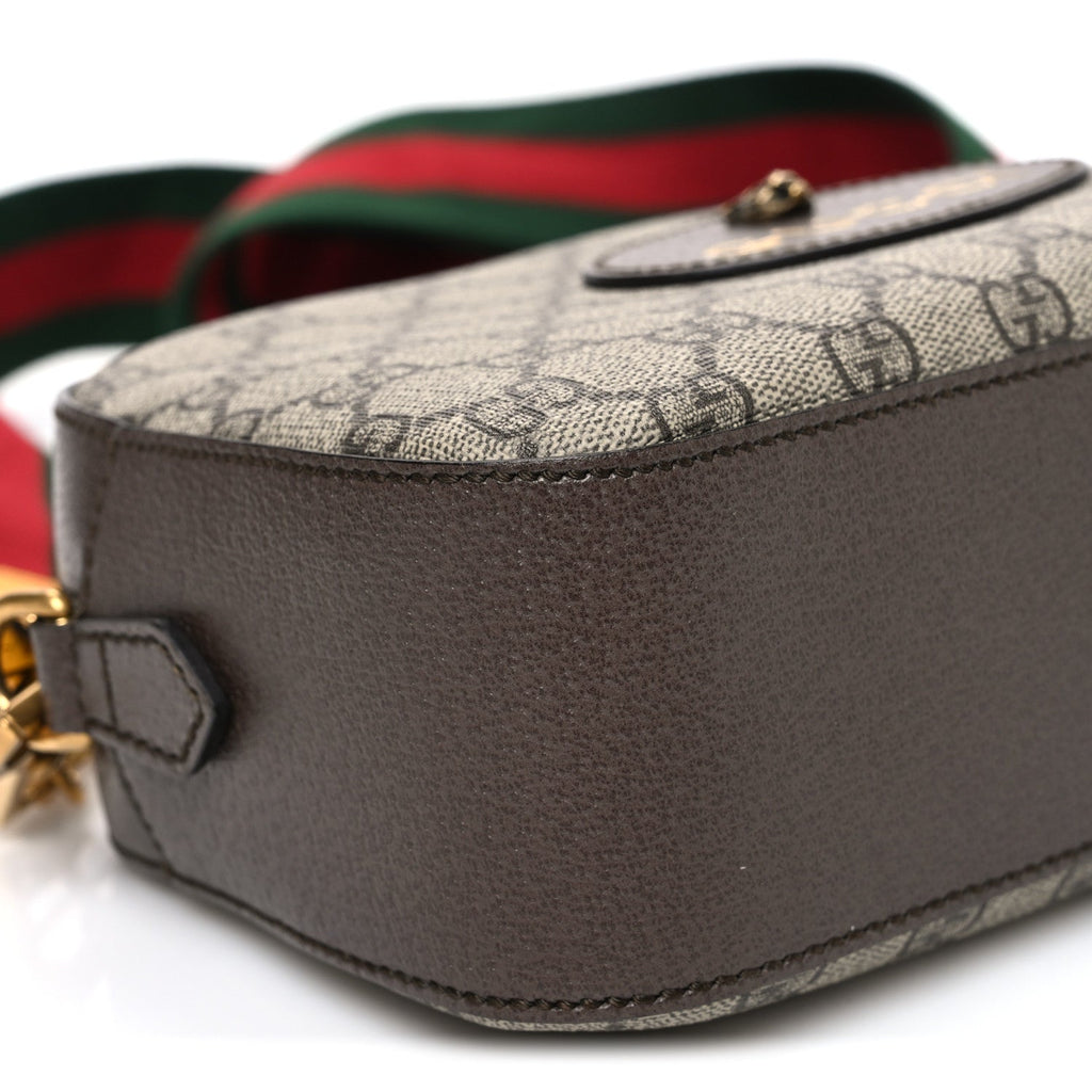 Gucci GG Supreme Monogram Web Neo Vintage Shoulder Bag Beige New Acero Crop