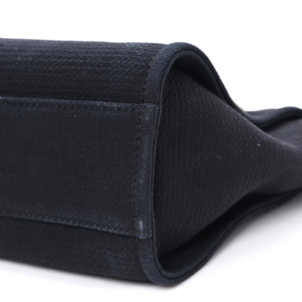 Chanel Mixed Fibers Calfskin Small Deauville Tote Black