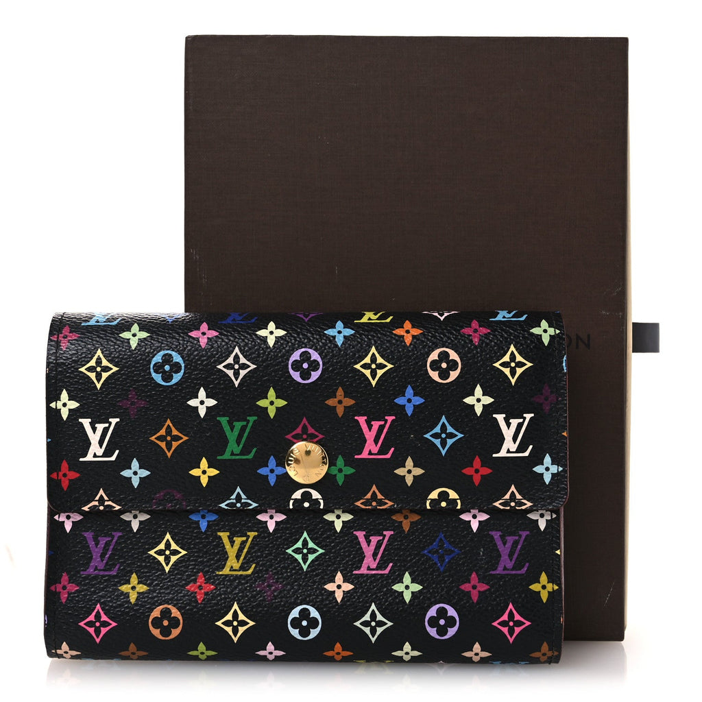 Louis Vuitton Monogram Multicolor Alexandra Wallet Black