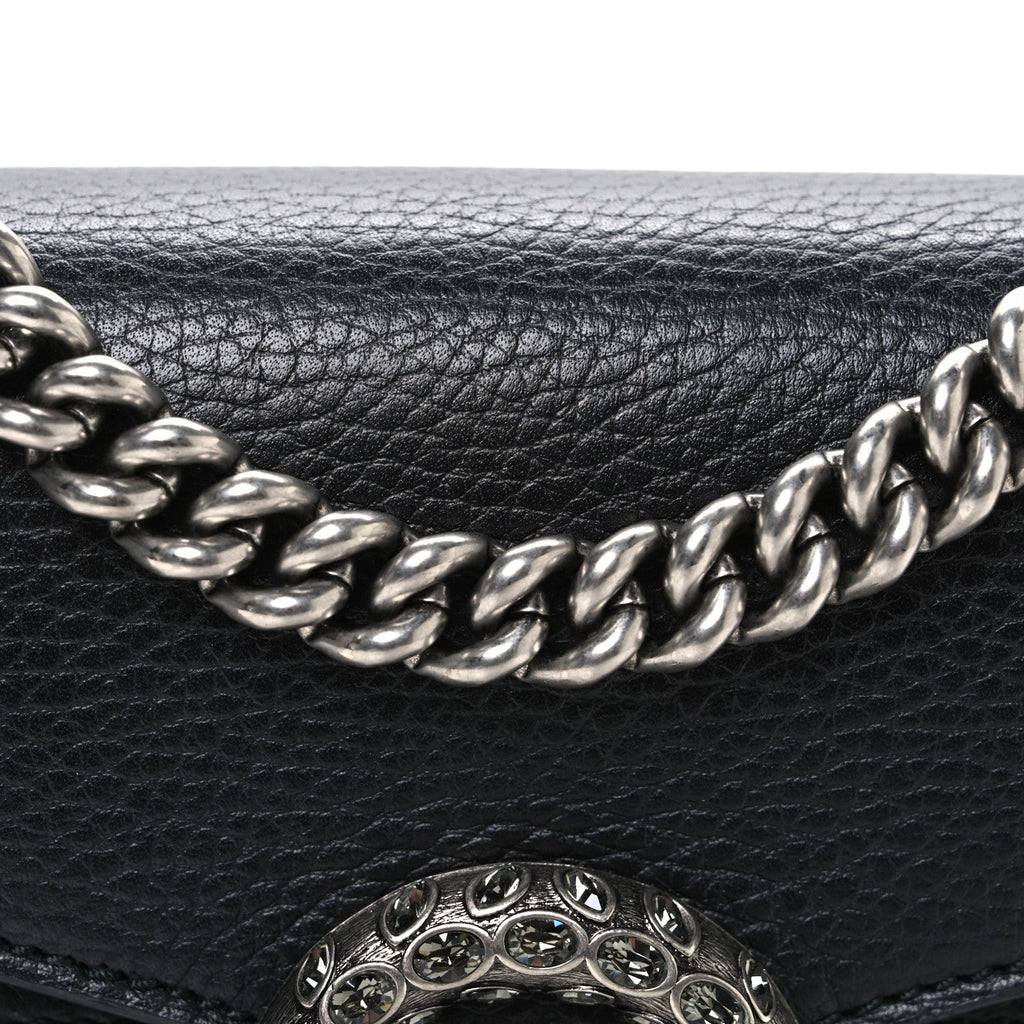 Gucci Calfskin Mini Dionysus Shoulder Bag Black