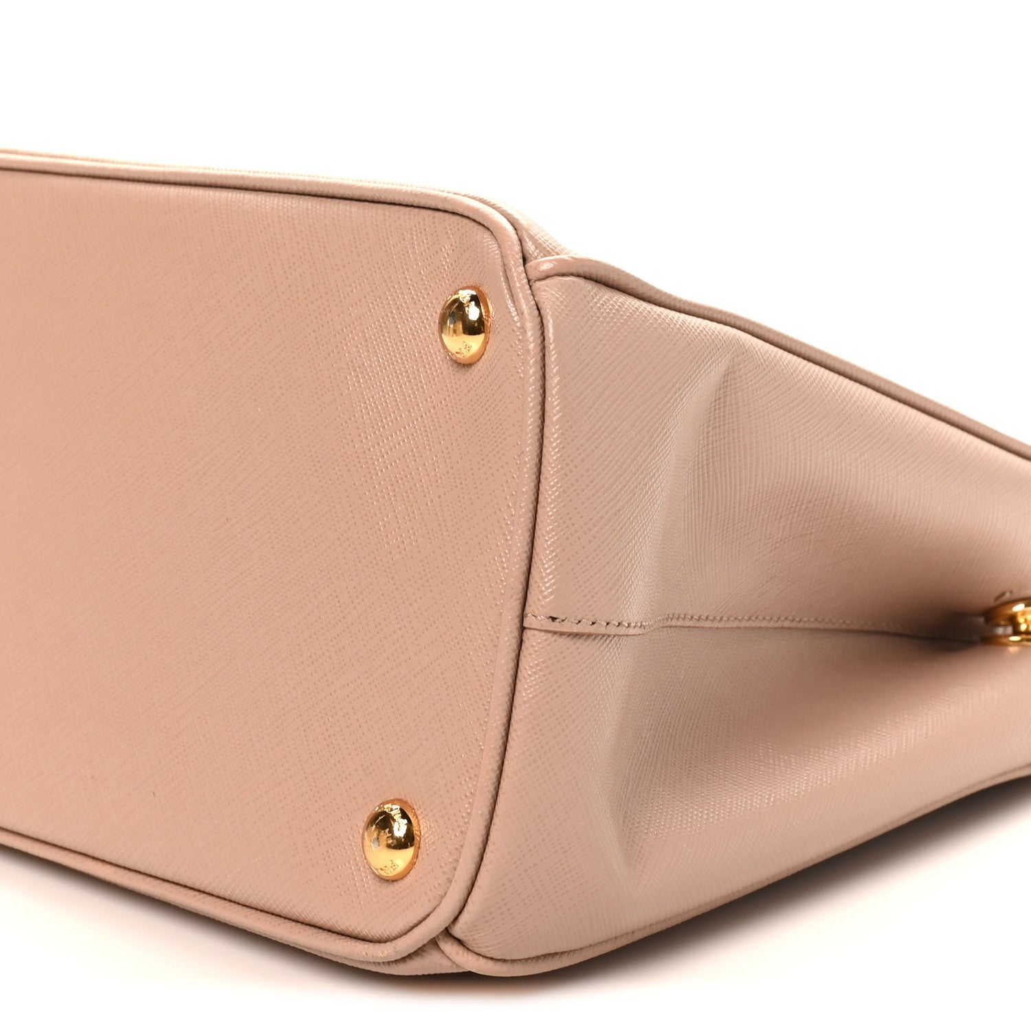 Prada Saffiano Small Galleria Double Zip Tote Cammeo