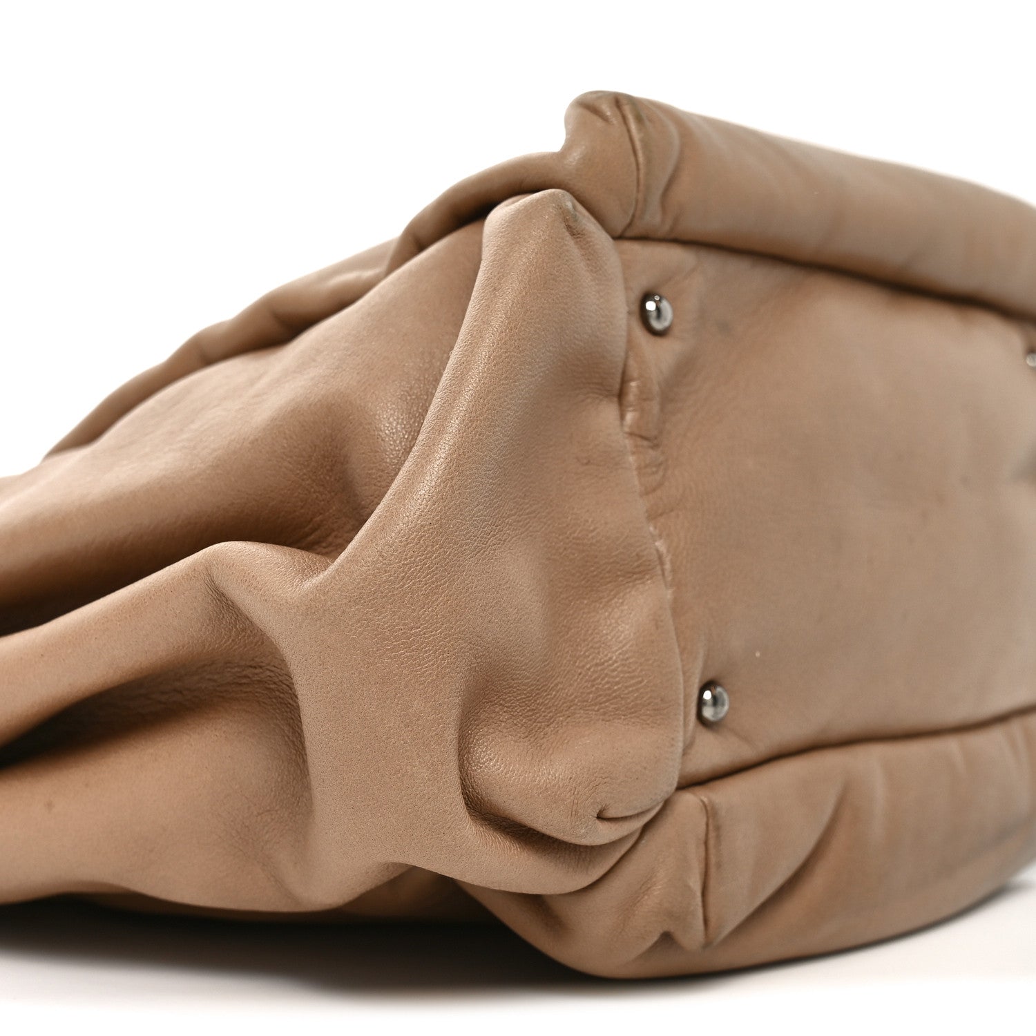 Chanel Lambskin Lax Accordion Hobo Beige