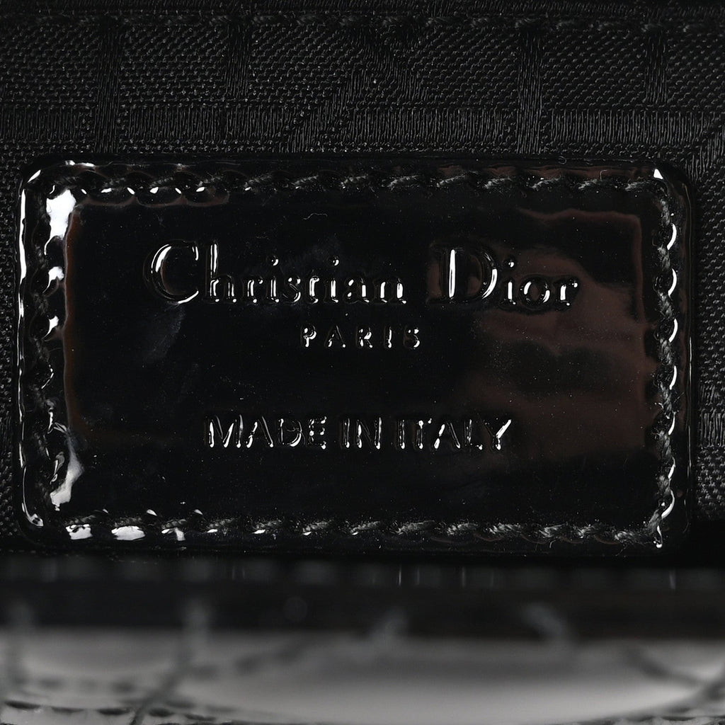 Christian Dior Patent Cannage Mini Lady Dior Black