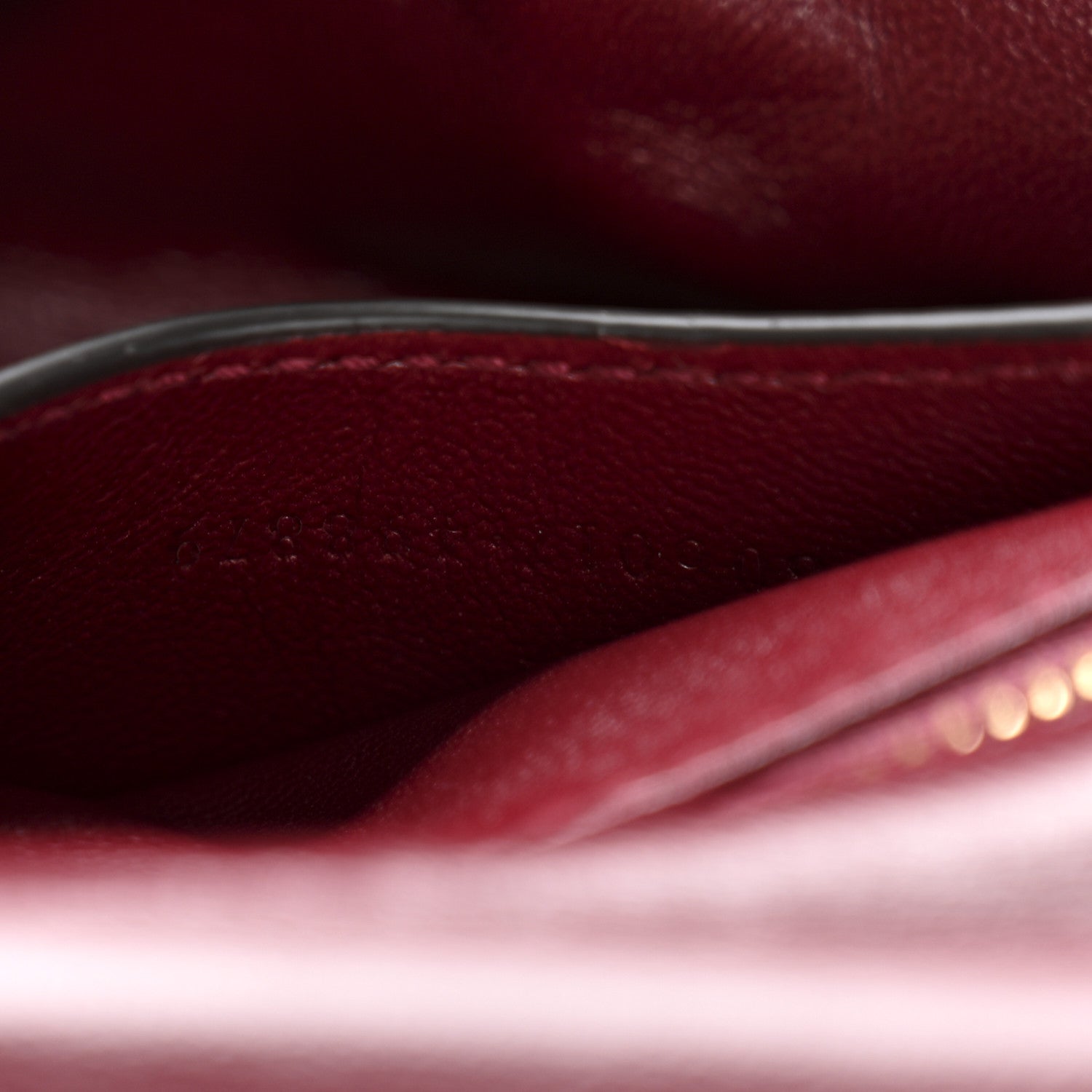 Gucci Lambskin Mini GG Milano Top Handle Shoulder Bag Rosso Ancora