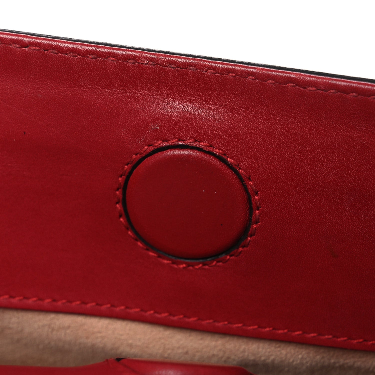 Gucci Nappa Bamboo Web Small Nymphaea Top Handle Bag Hibiscus Red
