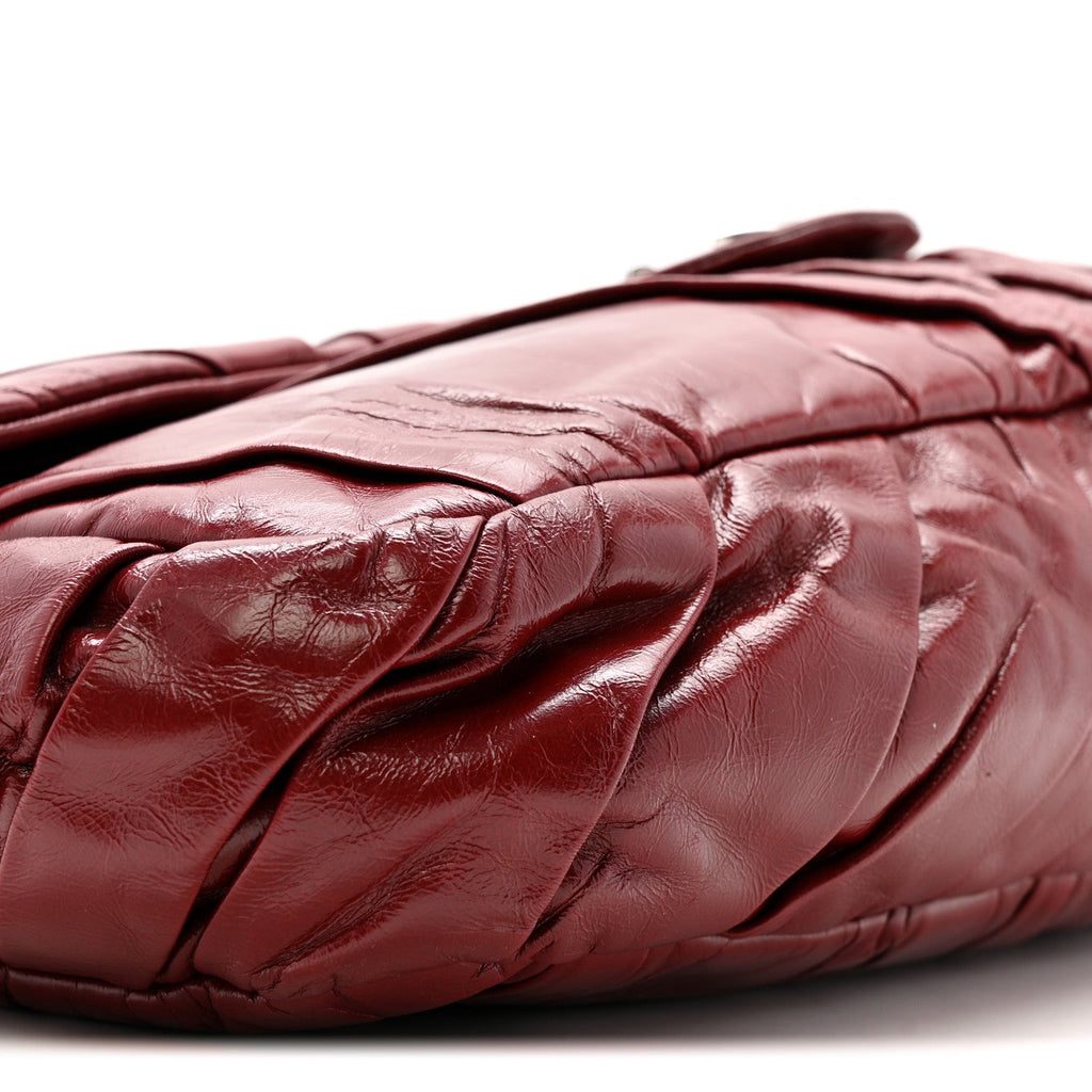 Chanel Glazed Calfskin Twisted Maxi Flap Red
