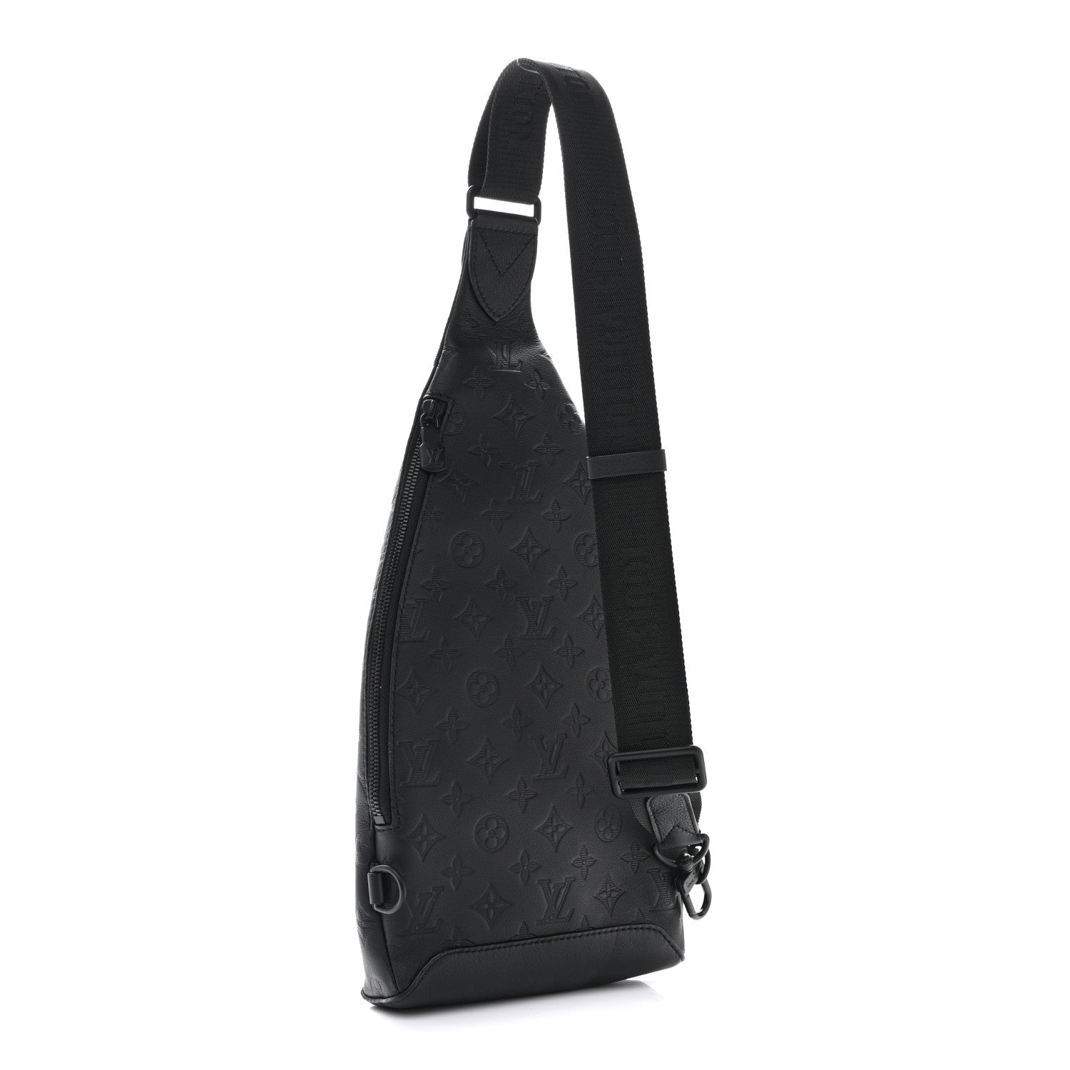 Louis Vuitton Calfskin Shadow Monogram Duo Slingbag Black