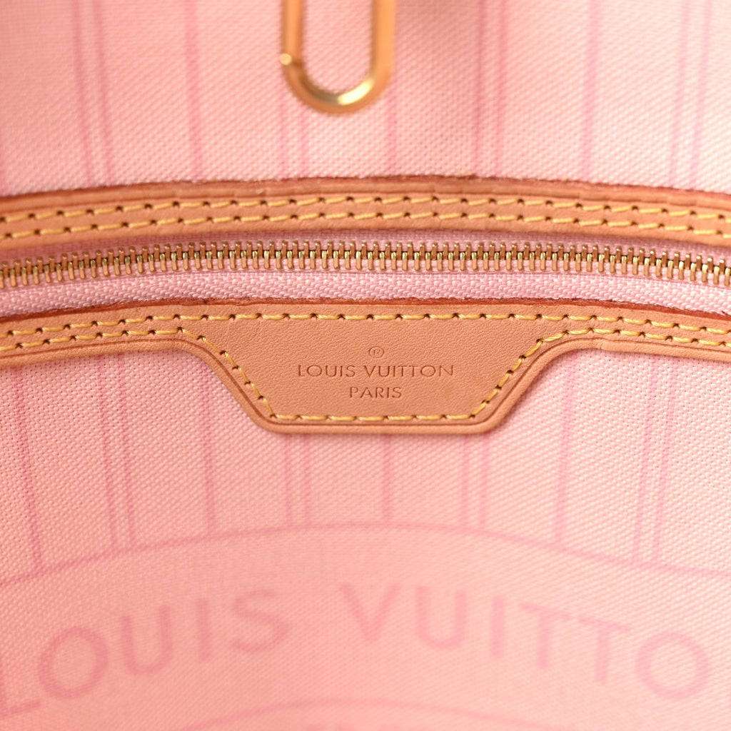 Louis Vuitton Damier Azur Neo Neverfull MM Rose Ballerine