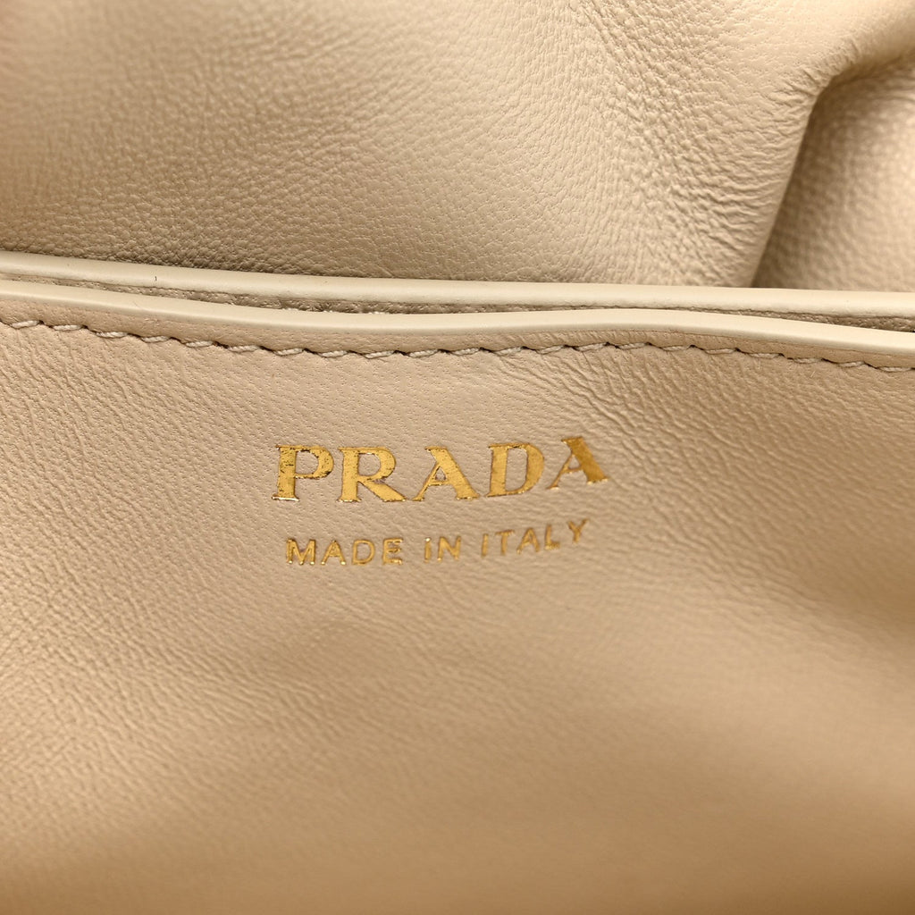 Prada Nappa Small Dada Shoulder Bag Avorio
