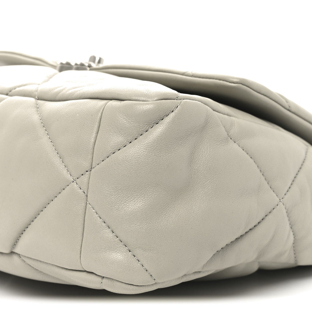 Chanel Lambskin Quilted Large Chanel 19 Flap Grey