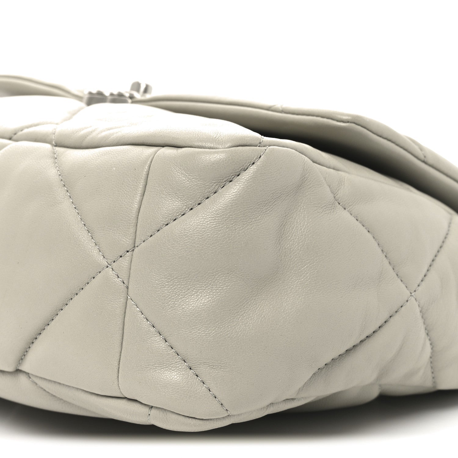 Chanel Lambskin Quilted Large Chanel 19 Flap Grey