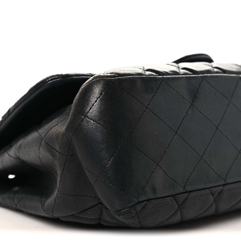 Chanel Lambskin Quilted Jumbo Single Flap Black