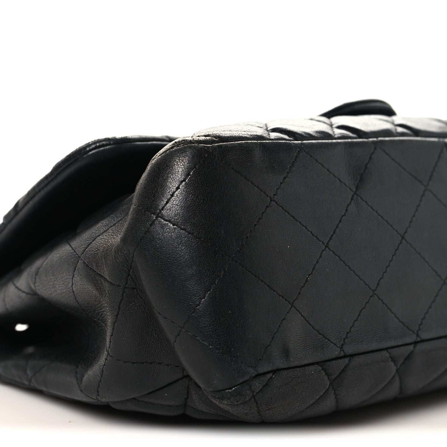 Chanel Lambskin Quilted Jumbo Single Flap Black