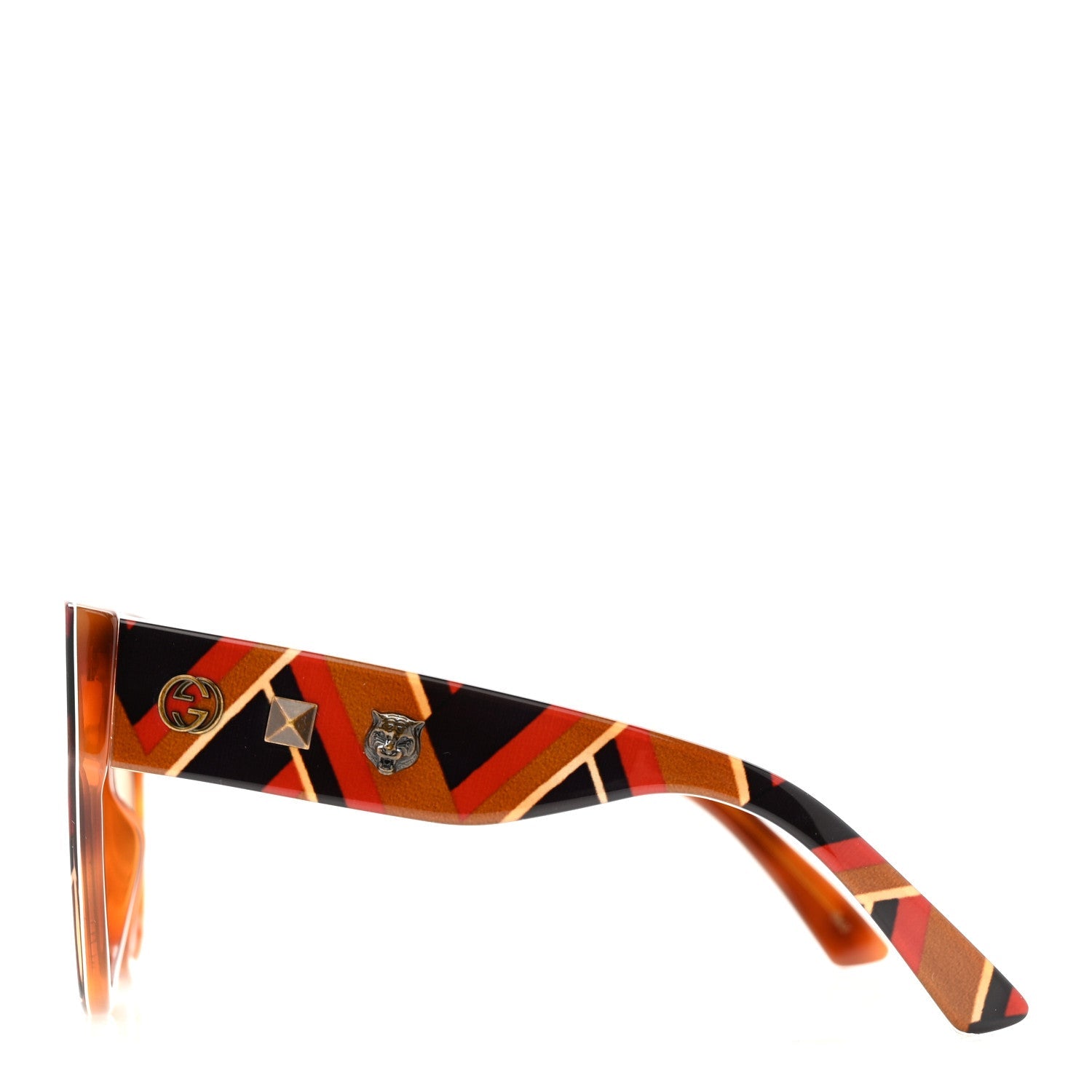 Gucci Acetate Square Frame Sunglasses GG0059S Multicolor