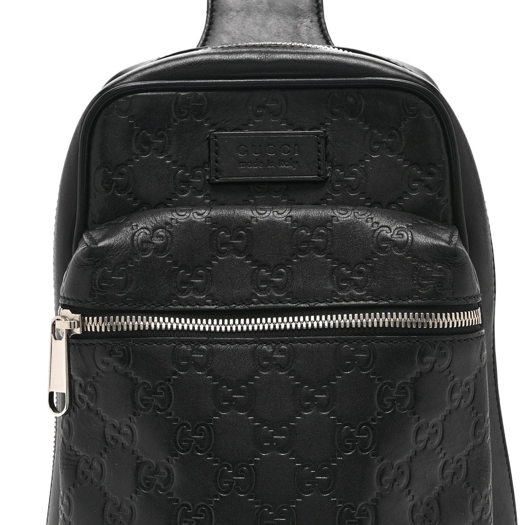 Gucci Guccissima Sling Backpack Black