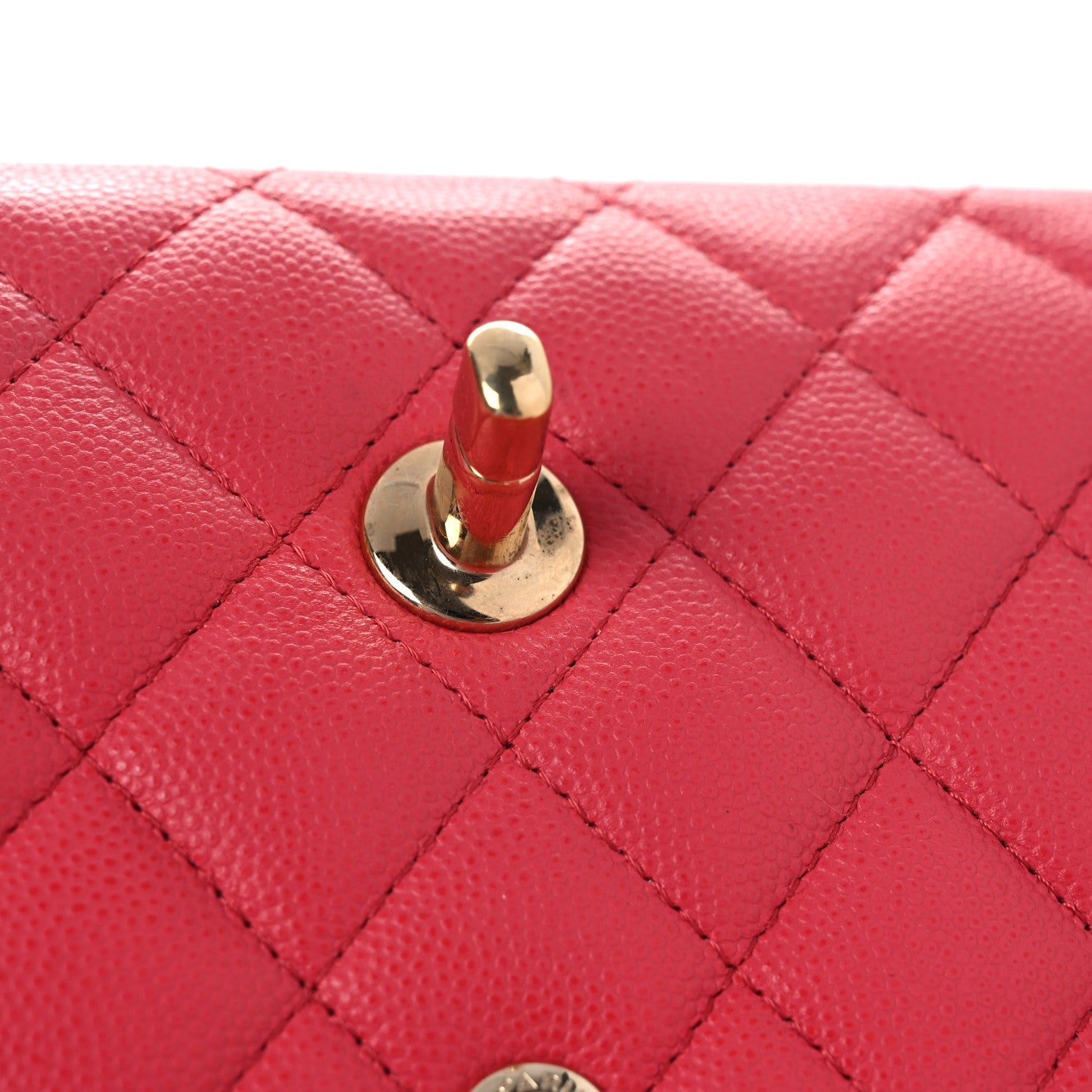 Chanel Caviar Quilted Medium Double Flap Dark Pink