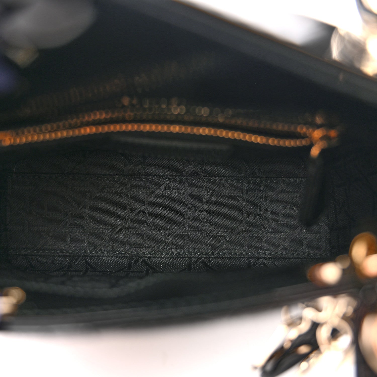 Christian Dior Patent Cannage Mini Lady Dior Black
