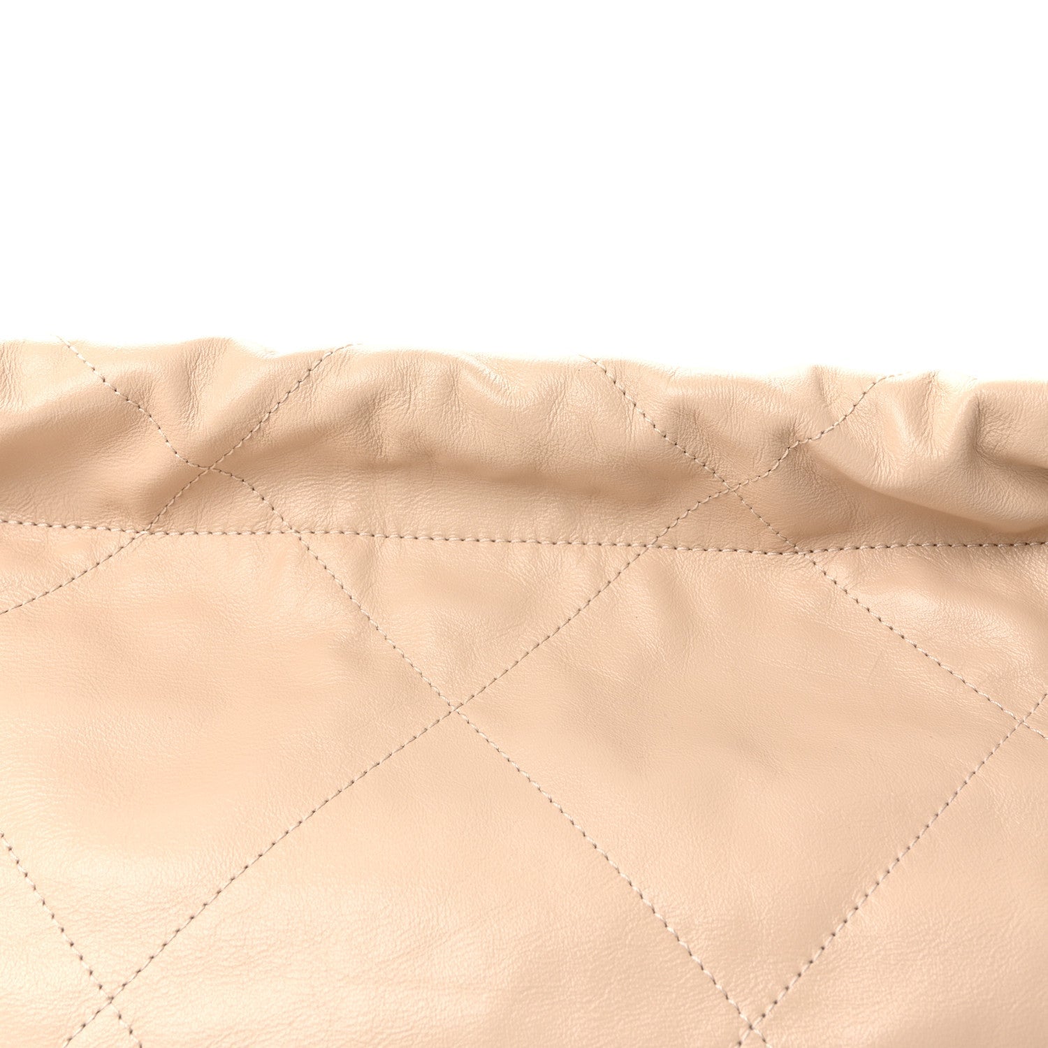 Chanel Shiny Calfskin Quilted Small Chanel 22 Ecru