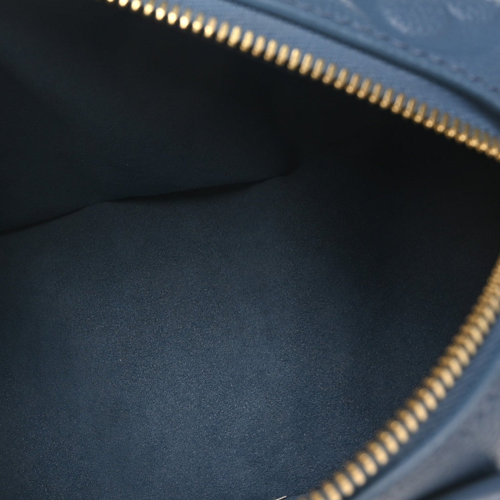 Louis Vuitton Metallic Empreinte Monogram Giant Speedy Bandouliere 20 Navy Nacre