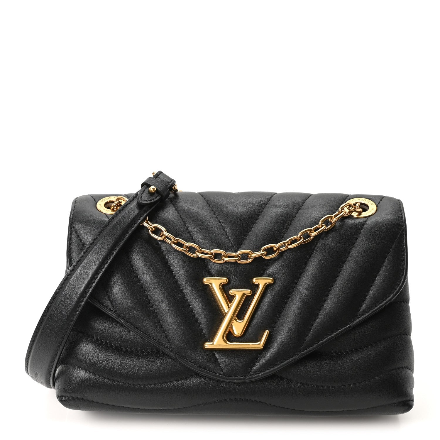 Louis Vuitton Calfskin LV New Wave Chain Bag Black