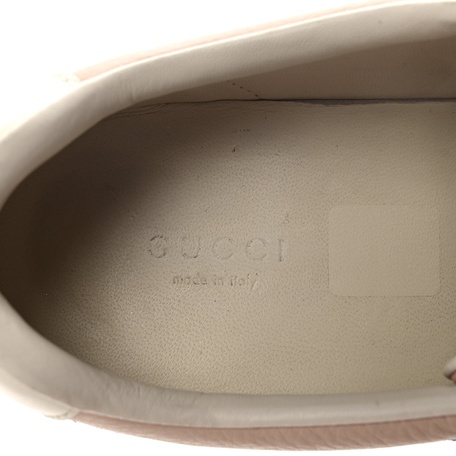 Gucci Calfskin Suede Web Womens G74 Sneakers 37 Oatmeal Soft Rose