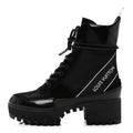 Louis Vuitton Suede Calfskin Mesh Logo Laureate Platform Desert Boots 37 Black