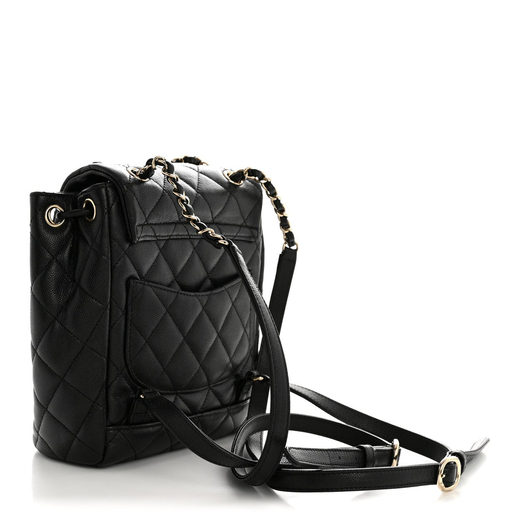 Chanel Caviar Quilted Mini Urban Spirit Backpack Black