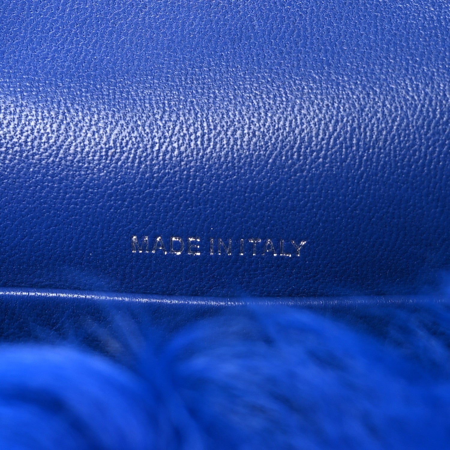 Chanel Shearling Lambskin CC Hook Card Holder Blue